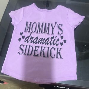 Girls purple short sleeve custom shirt